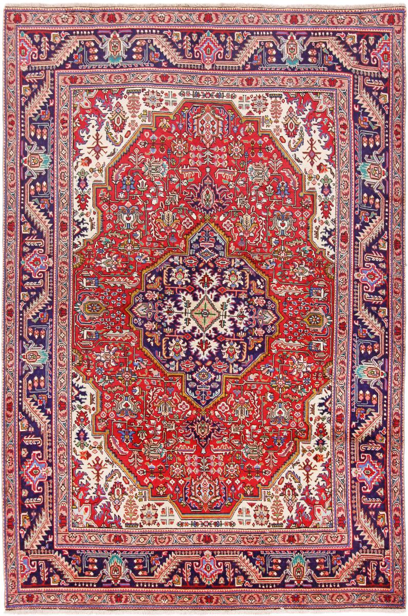 Persian Rug Tabriz 9'8"x6'7" 9'8"x6'7", Persian Rug Knotted by hand
