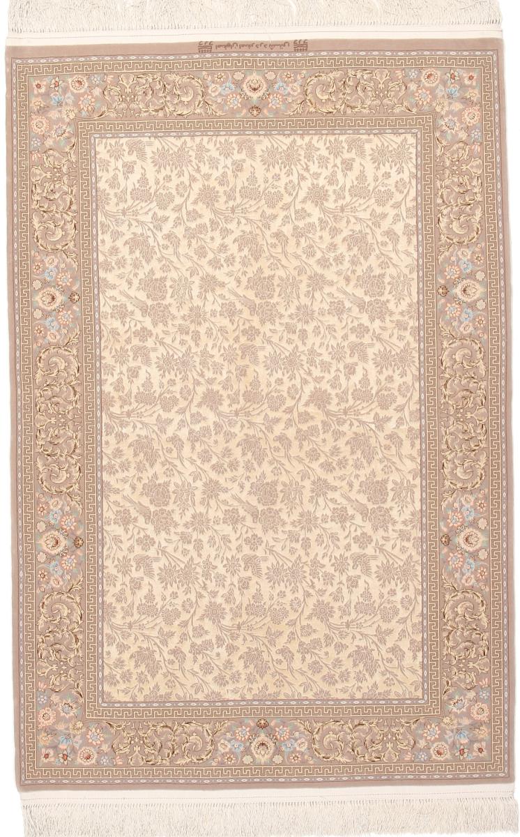 Persialainen matto Isfahan Silkkiloimi 161x109 161x109, Persialainen matto Solmittu käsin