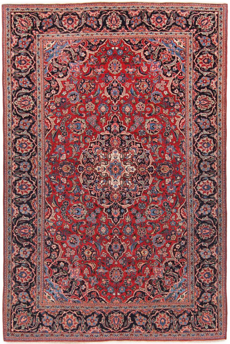 Persian Rug Keshan Antique 6'6"x4'4" 6'6"x4'4", Persian Rug Knotted by hand
