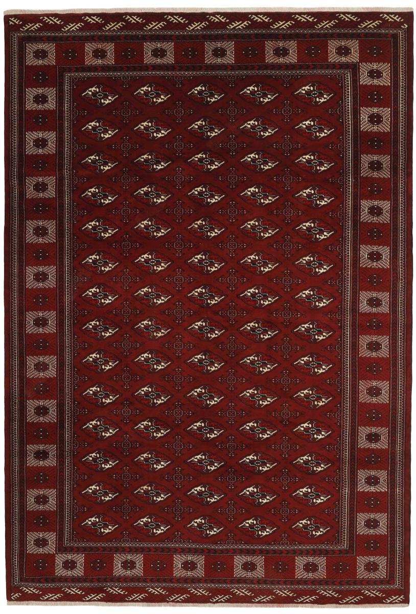 Persian Rug Turkaman 12'7"x8'7" 12'7"x8'7", Persian Rug Knotted by hand