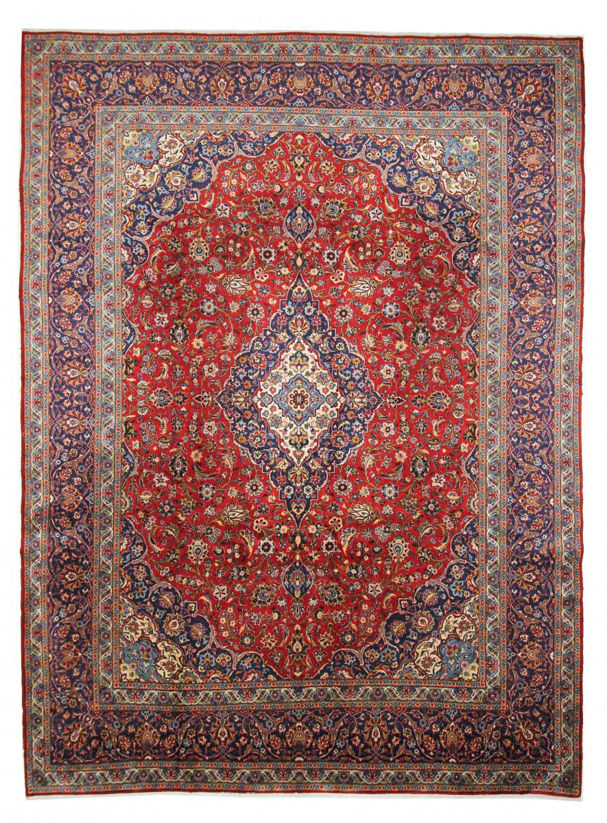 Tapis persan Kashan 407x294 407x294, Tapis persan Noué à la main