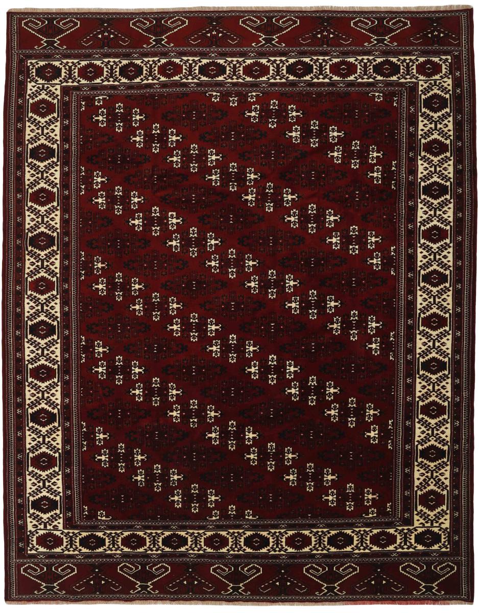 Tapis persan Turkaman 381x304 381x304, Tapis persan Noué à la main