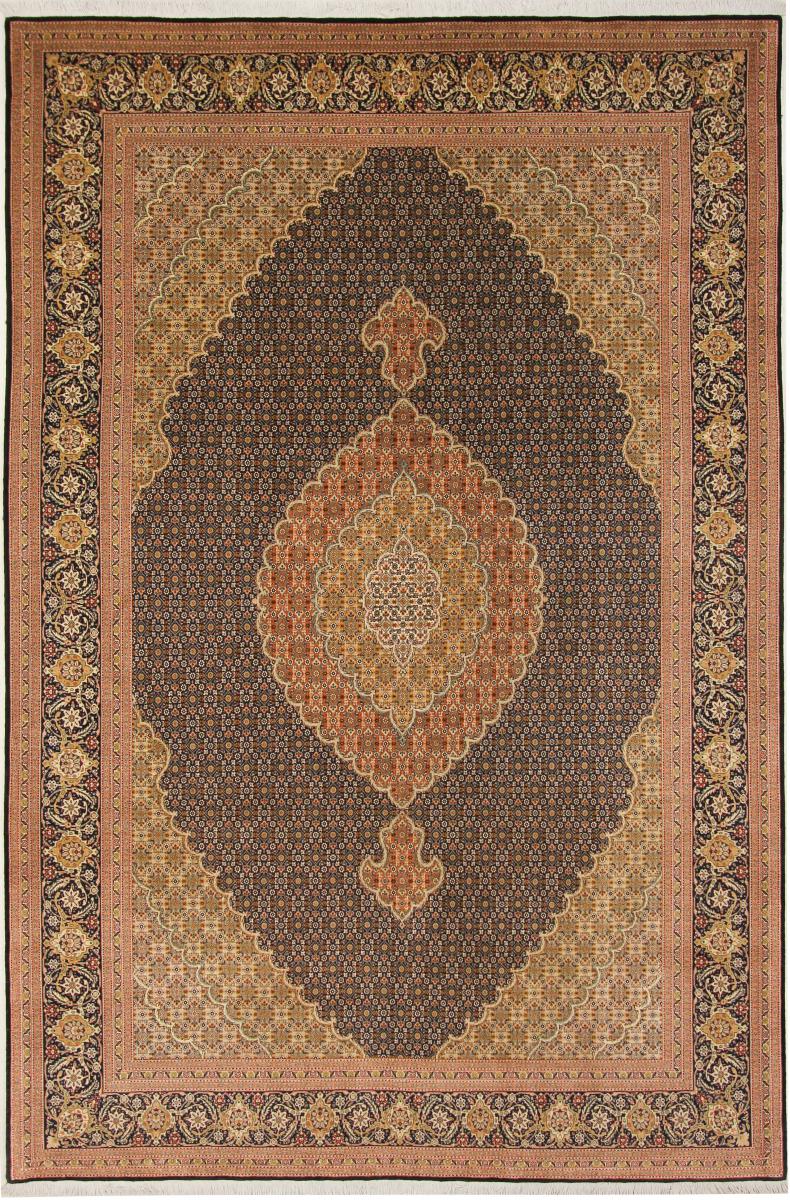 Persian Rug Tabriz 9'9"x6'6" 9'9"x6'6", Persian Rug Knotted by hand