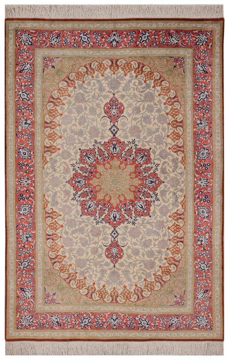 Persian Rug Qum Silk 146x102 146x102, Persian Rug Knotted by hand