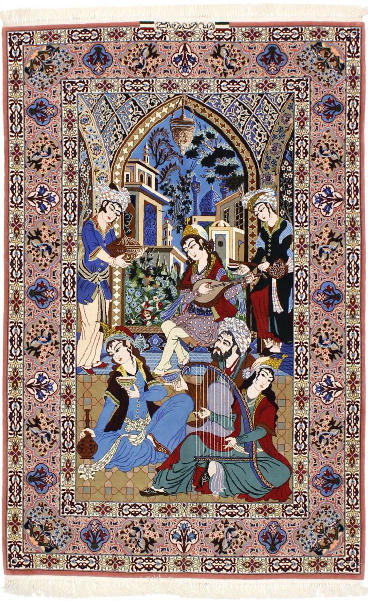 Perserteppich Isfahan Seidenkette 166x106 166x106, Perserteppich Handgeknüpft