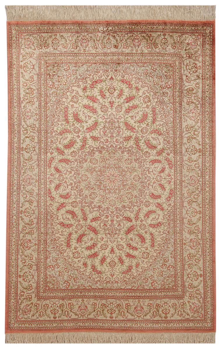 Tapis persan Ghom Soie 142x98 142x98, Tapis persan Noué à la main