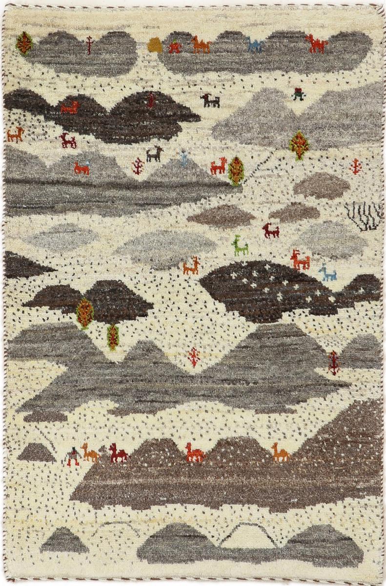 Perzisch tapijt Perzisch Gabbeh Loribaft Nature 89x60 89x60, Perzisch tapijt Handgeknoopte