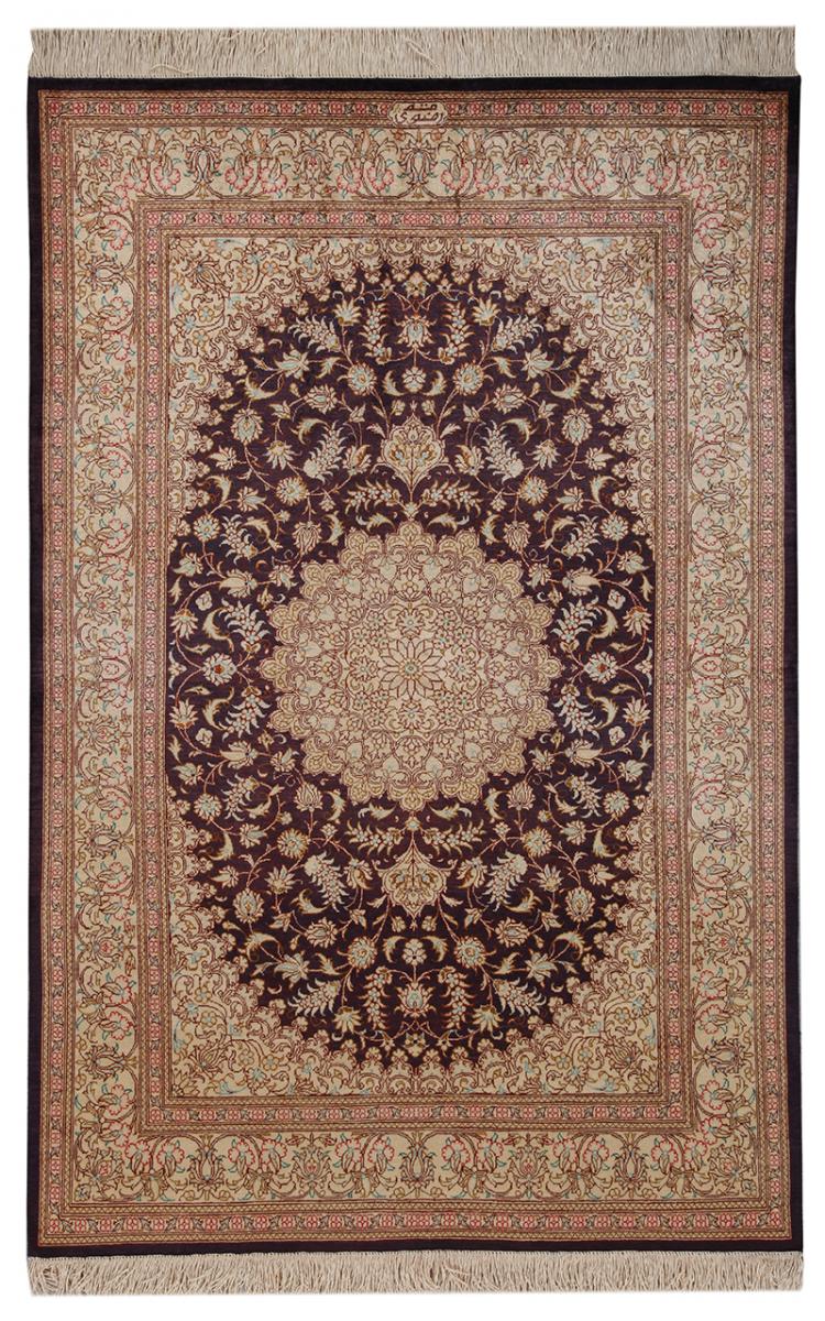  ペルシャ絨毯 クム シルク 151x97 151x97,  ペルシャ絨毯 手織り