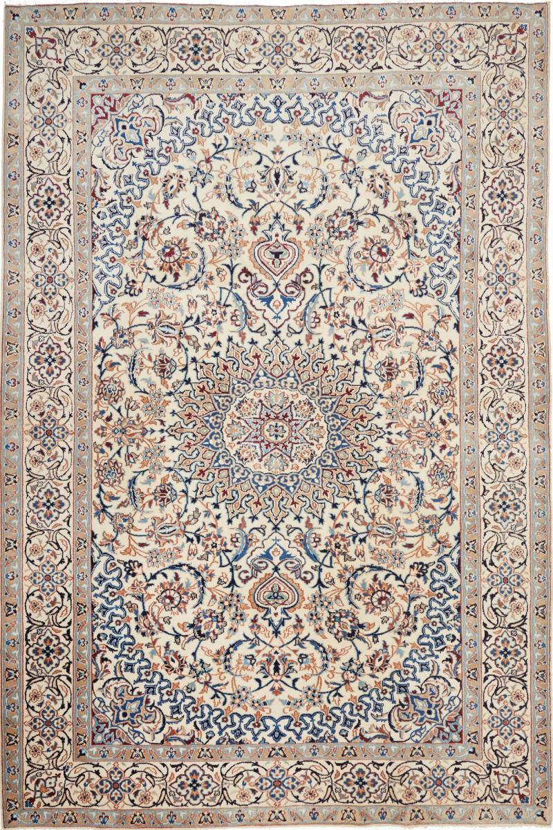 Tapis persan Naïn 9La 9'11"x6'6" 9'11"x6'6", Tapis persan Noué à la main