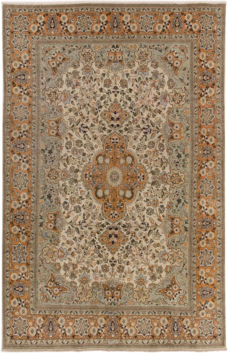 Persian Rug Tabriz Patina 9'9"x6'4" 9'9"x6'4", Persian Rug Knotted by hand