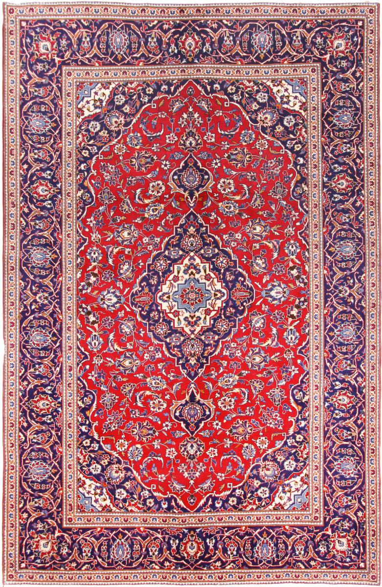 Persian Rug Keshan 9'7"x6'4" 9'7"x6'4", Persian Rug Knotted by hand