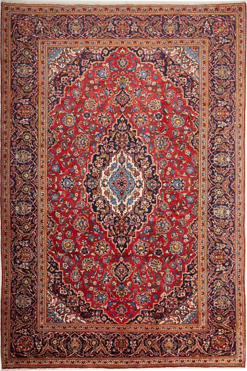 Tapis persan Kashan 297x197 297x197, Tapis persan Noué à la main