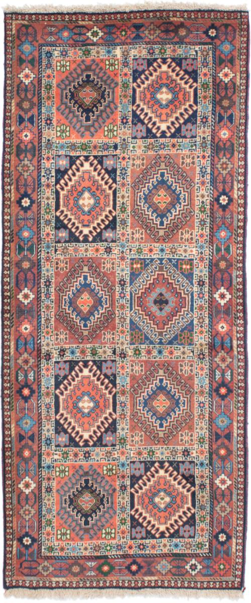 Persian Rug Yalameh 6'6"x2'9" 6'6"x2'9", Persian Rug Knotted by hand