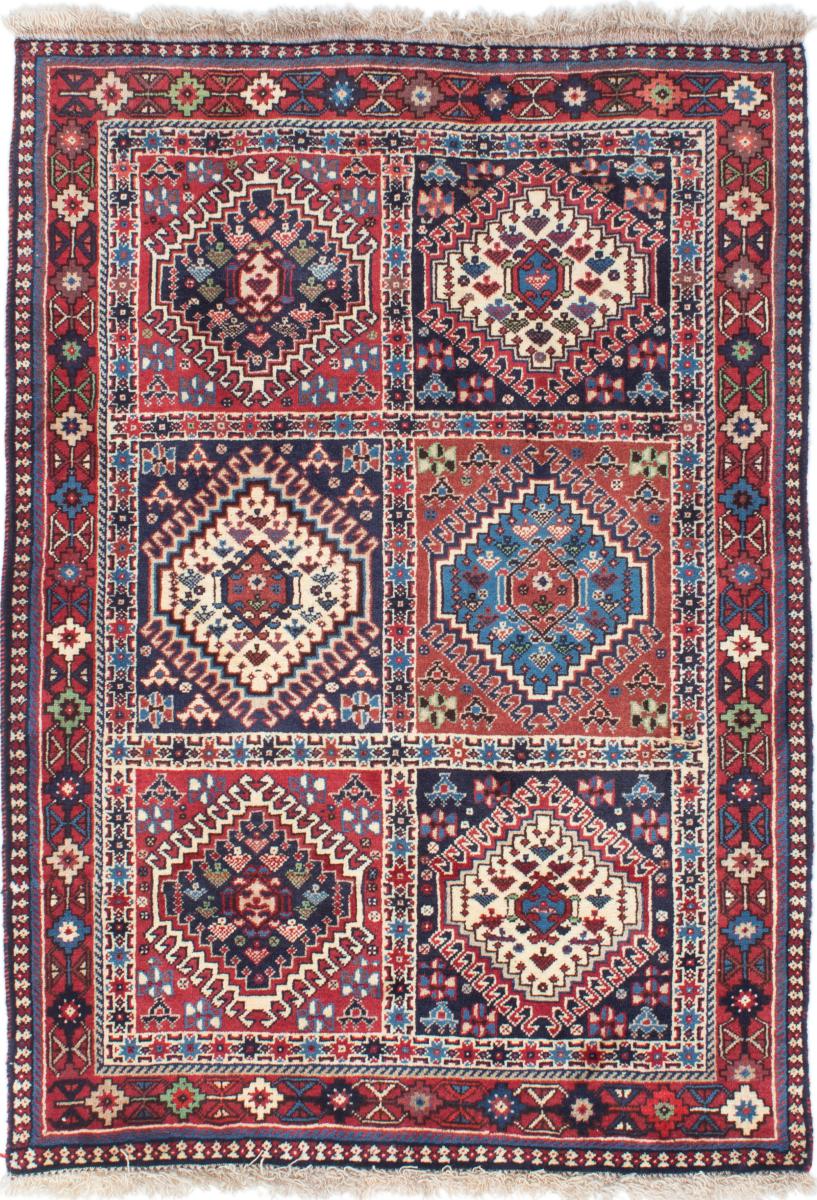 Persian Rug Yalameh 4'11"x3'3" 4'11"x3'3", Persian Rug Knotted by hand