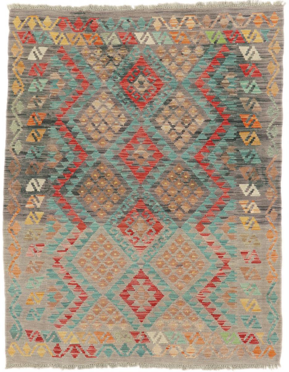 Afghan rug Kilim Afghan Heritage 5'3"x4'4" 5'3"x4'4", Persian Rug Woven by hand