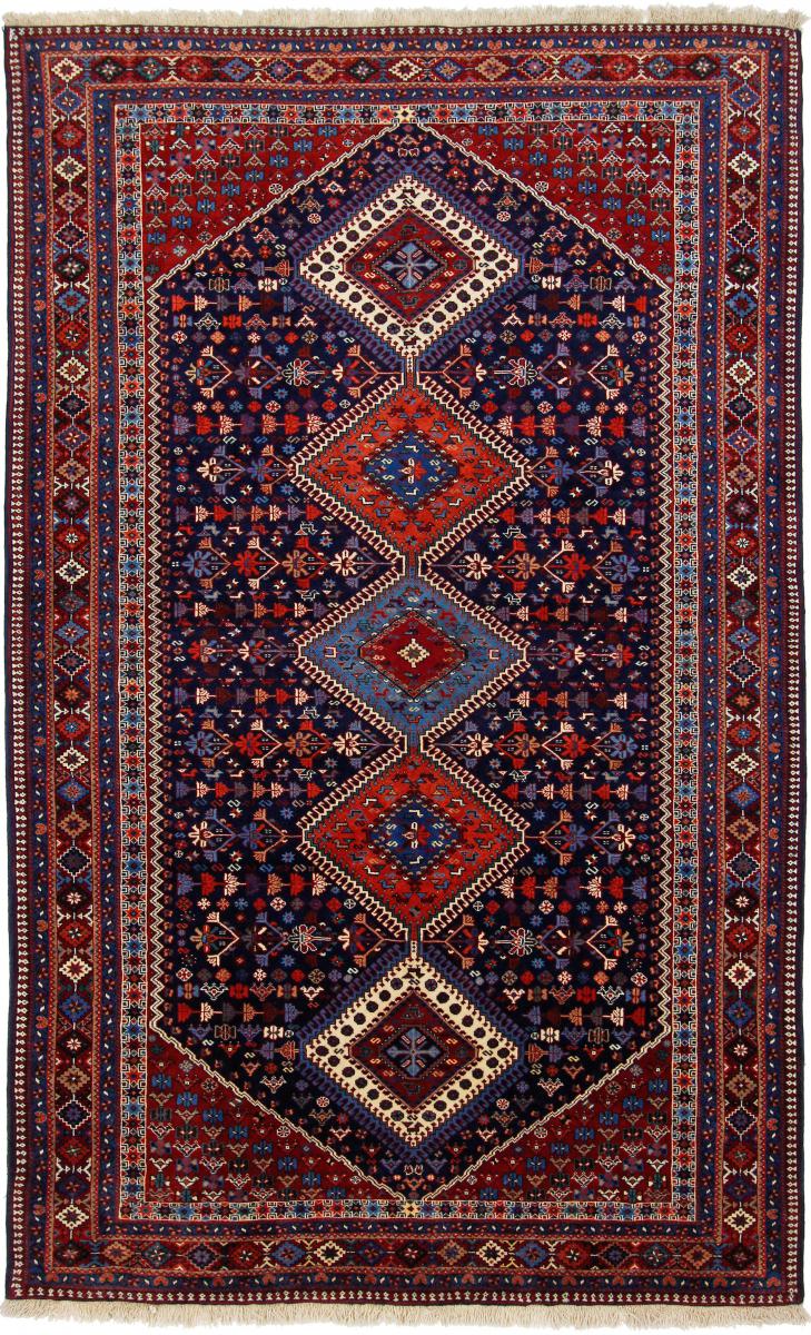 Persian Rug Yalameh Aliabad 8'4"x5'1" 8'4"x5'1", Persian Rug Knotted by hand
