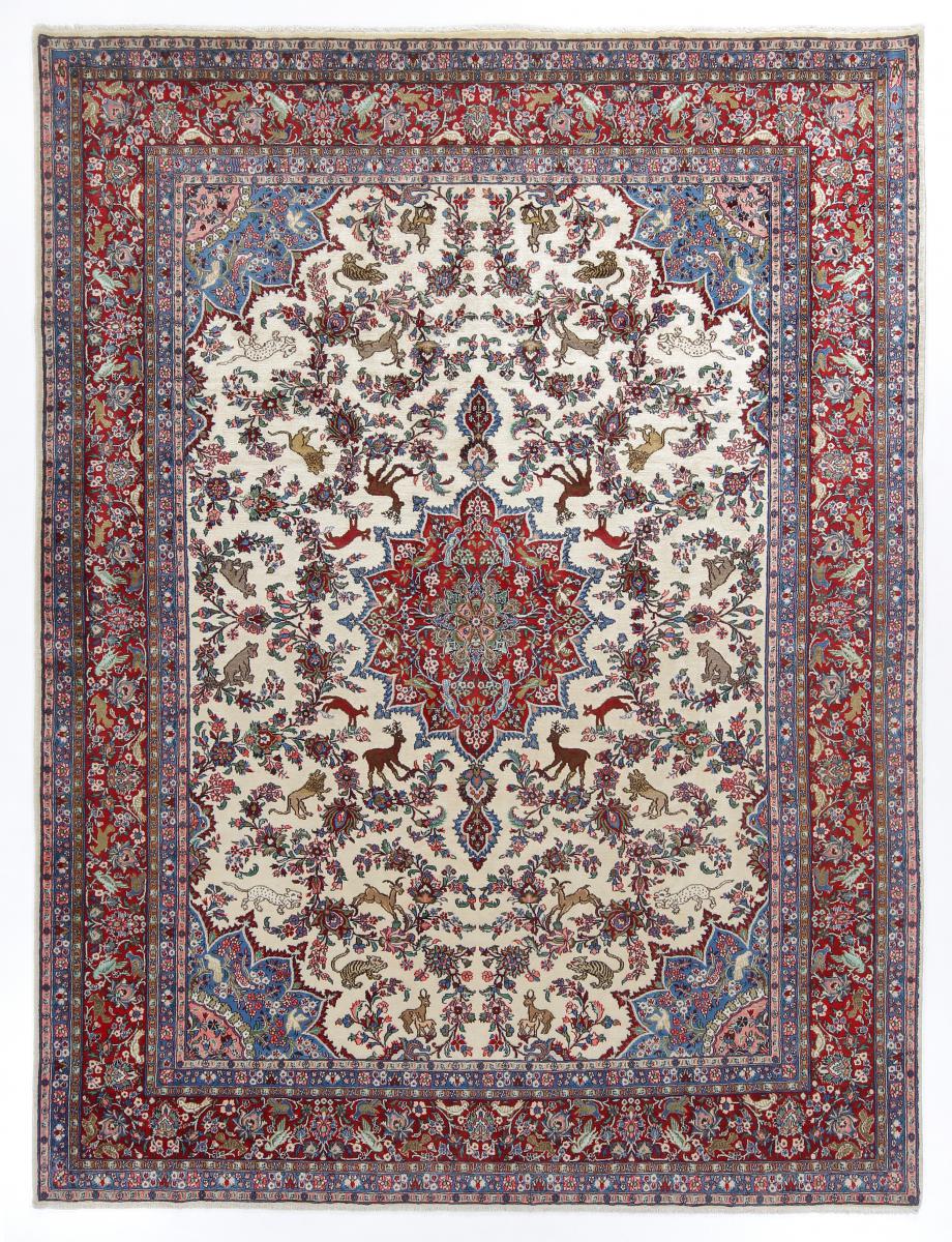 Tapis persan Hamadan Shahrebaft 355x261 355x261, Tapis persan Noué à la main