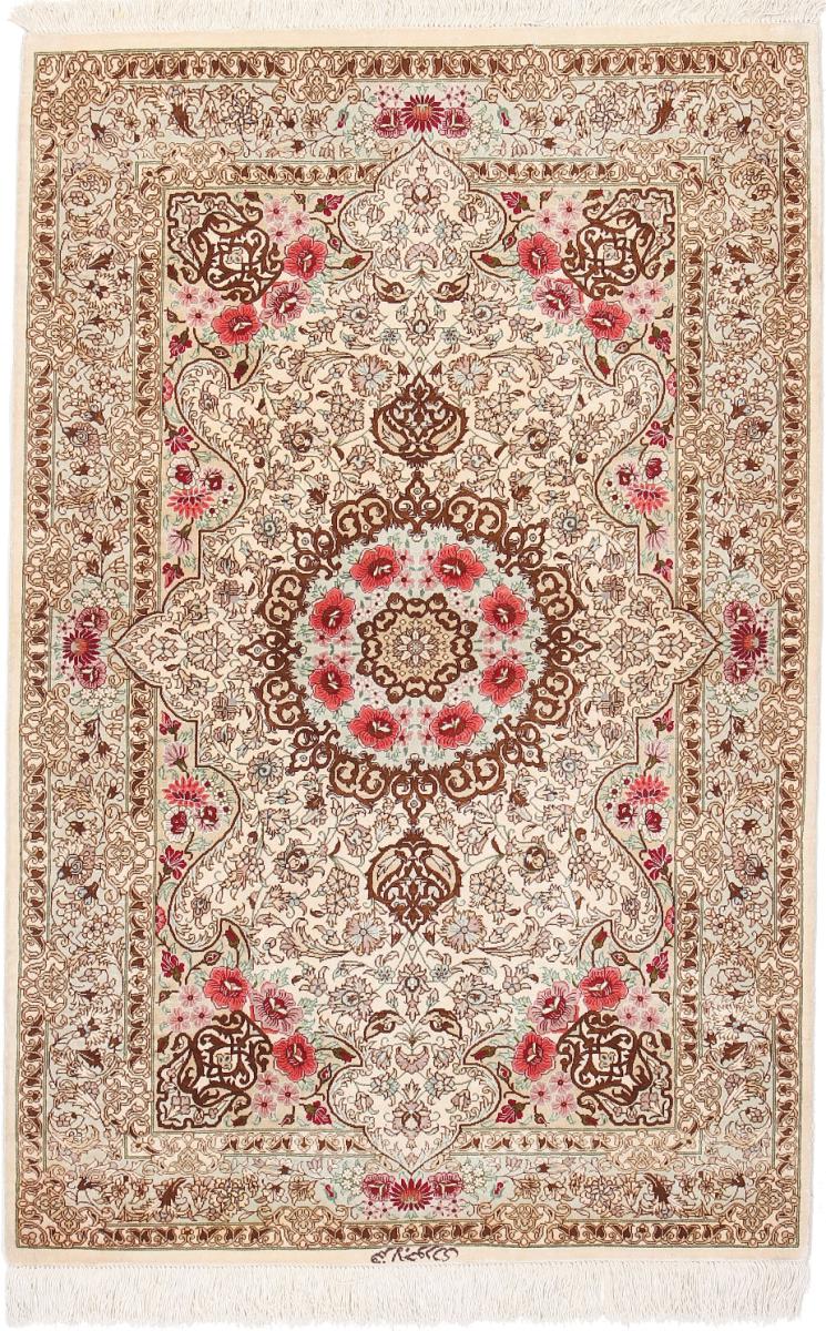Persian Rug Qum Silk 121x79 121x79, Persian Rug Knotted by hand