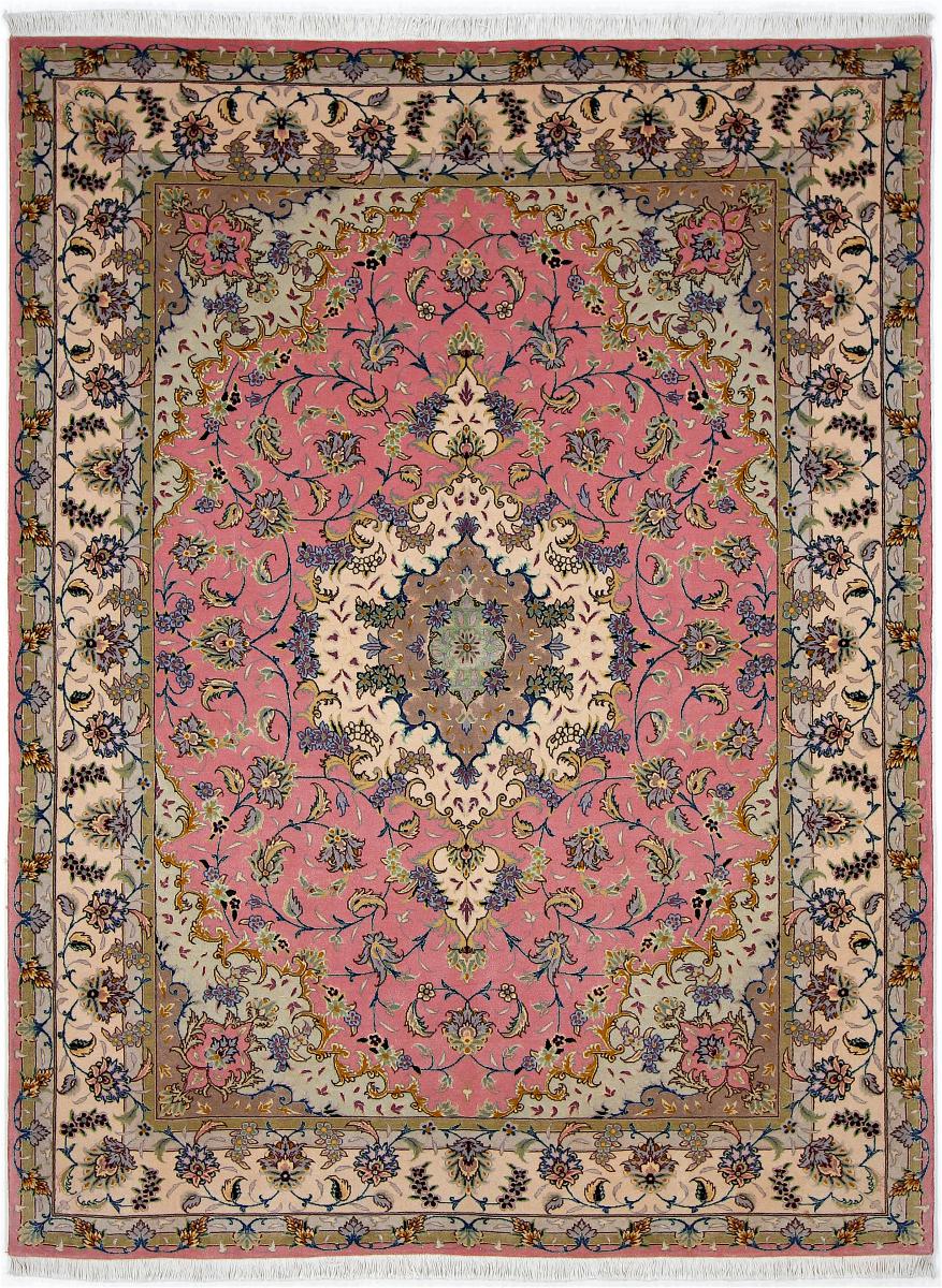 Persian Rug Tabriz 50Raj 6'10"x4'11" 6'10"x4'11", Persian Rug Knotted by hand
