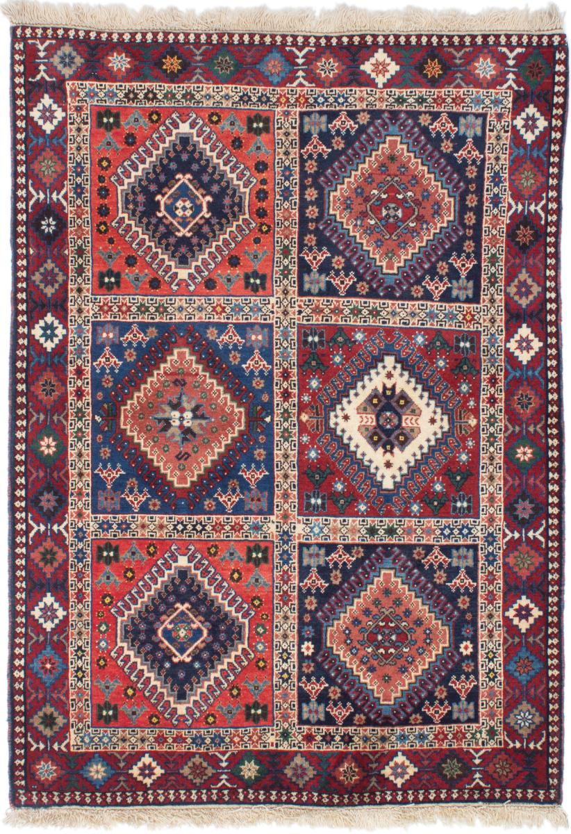 Persian Rug Yalameh 4'8"x3'3" 4'8"x3'3", Persian Rug Knotted by hand