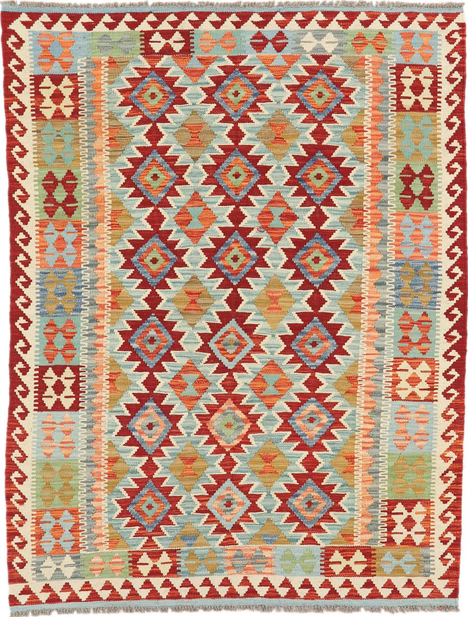 Afghansk tæppe Kelim Afghan 181x138 181x138, Persisk tæppe Håndvævet