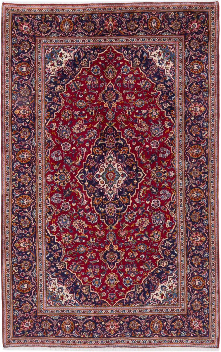  ペルシャ絨毯 カシャン 10'1"x6'5" 10'1"x6'5",  ペルシャ絨毯 手織り
