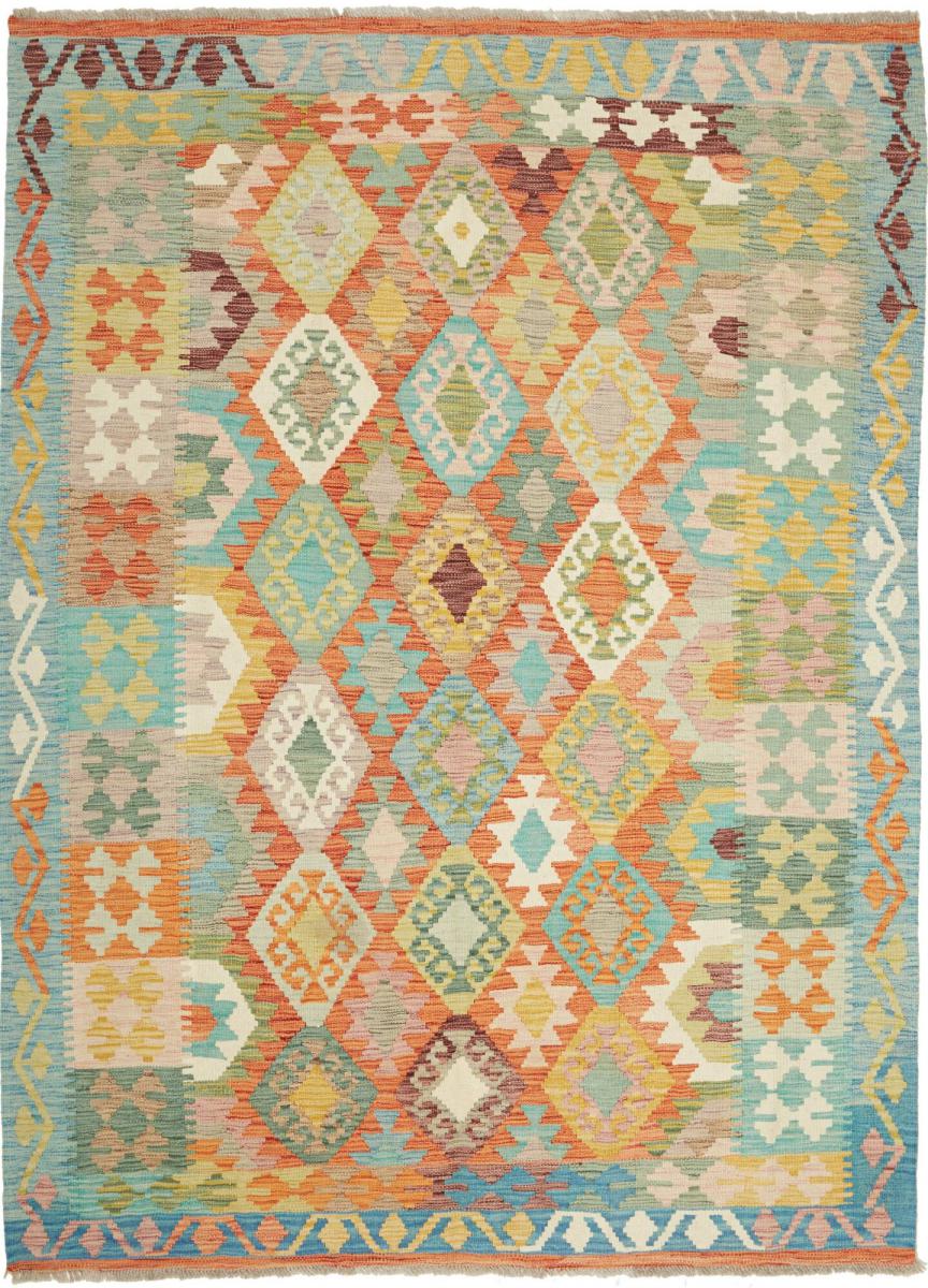 Afghan rug Kilim Afghan 6'7"x4'9" 6'7"x4'9", Persian Rug Woven by hand