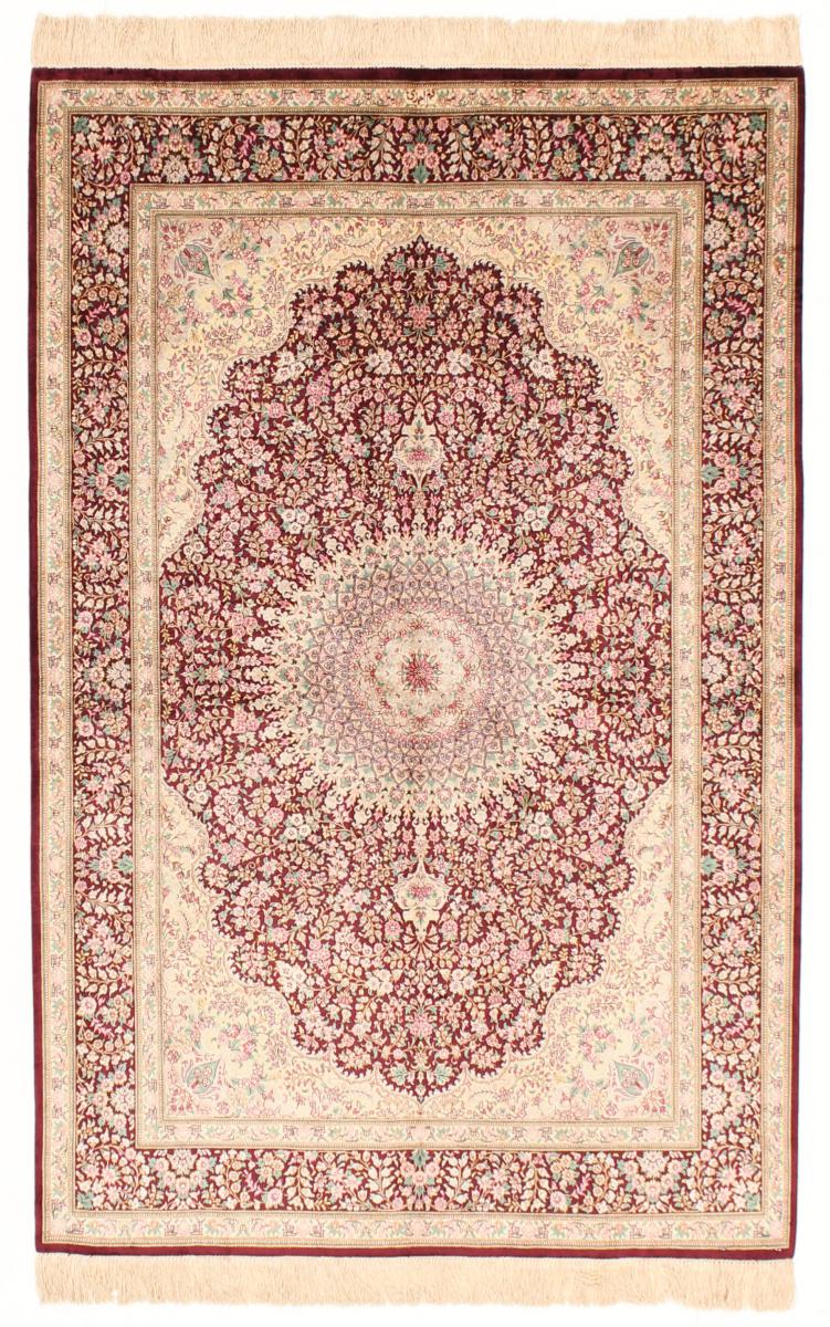  ペルシャ絨毯 クム シルク 200x130 200x130,  ペルシャ絨毯 手織り