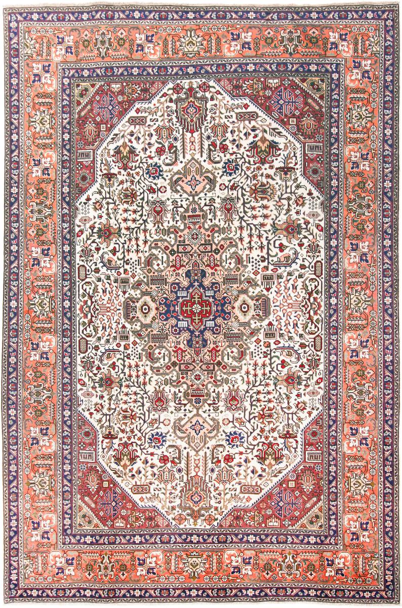 Tapis persan Tabriz 9'9"x6'7" 9'9"x6'7", Tapis persan Noué à la main