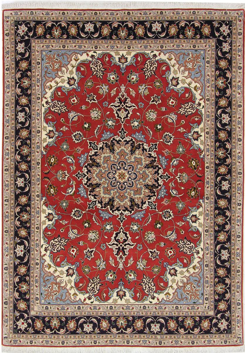 Persian Rug Tabriz 50Raj 7'2"x5'1" 7'2"x5'1", Persian Rug Knotted by hand