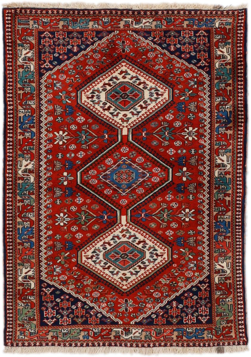Persian Rug Yalameh 5'0"x3'7" 5'0"x3'7", Persian Rug Knotted by hand