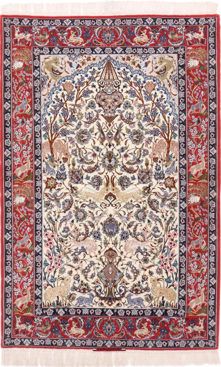 Persian Rug Isfahan Silk Warp 175x116 175x116, Persian Rug Knotted by hand