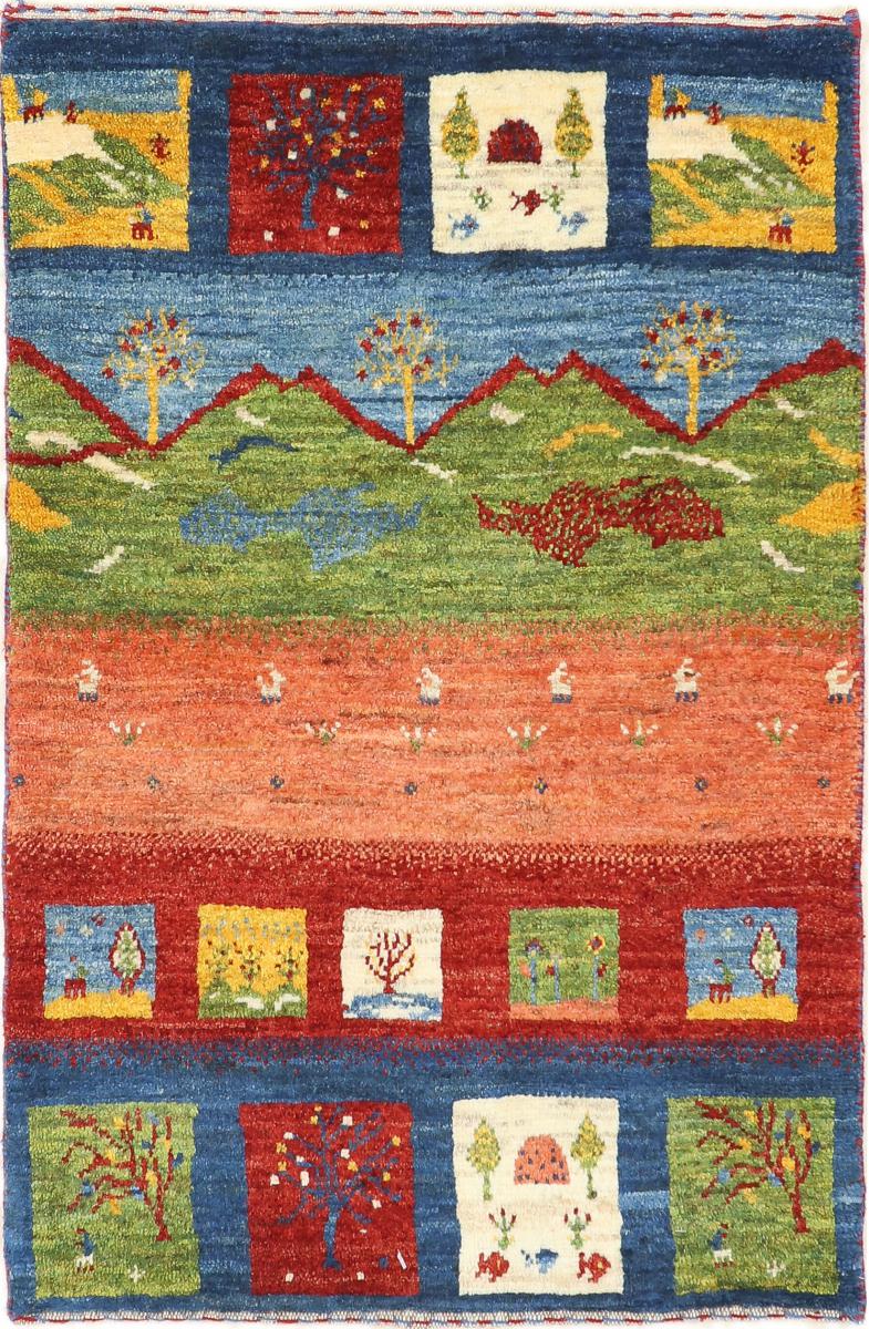 Perzisch tapijt Perzisch Gabbeh Loribaft Nature 92x62 92x62, Perzisch tapijt Handgeknoopte