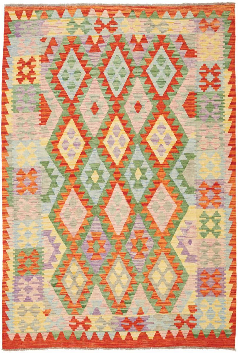 Tapis afghan Kilim Afghan 197x148 197x148, Tapis persan Tissé à la main