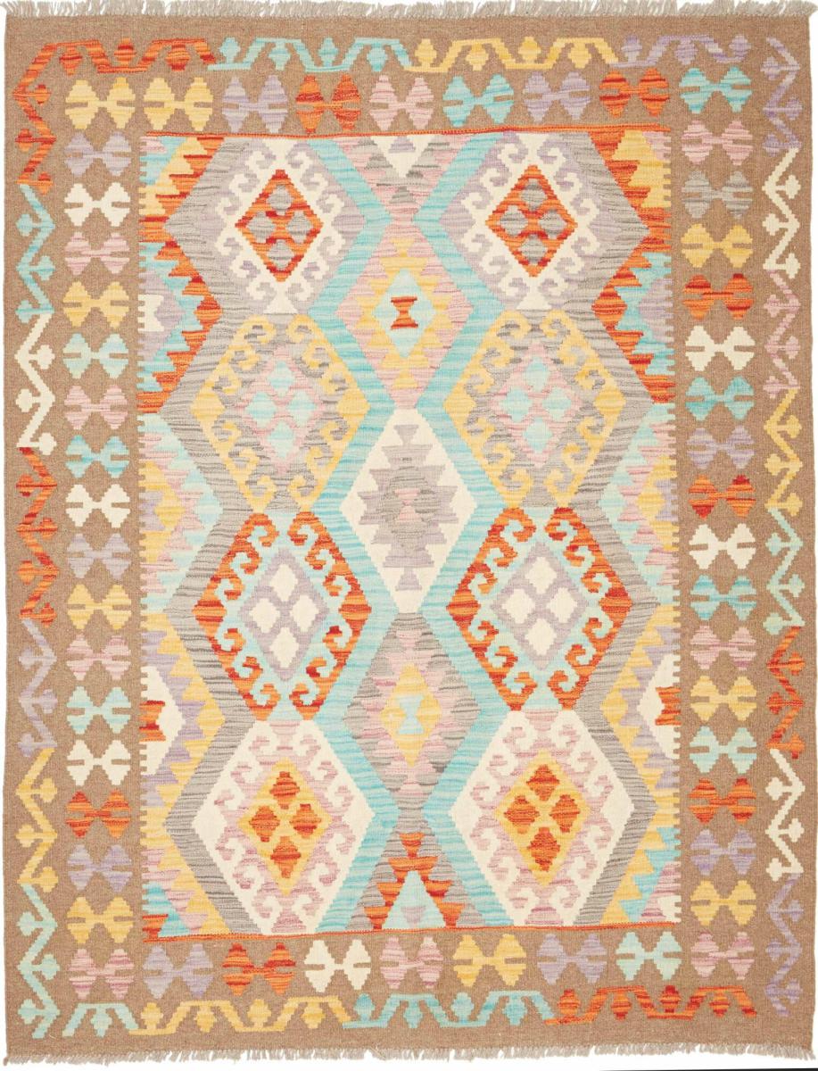 Afghan rug Kilim Afghan 6'6"x5'2" 6'6"x5'2", Persian Rug Woven by hand
