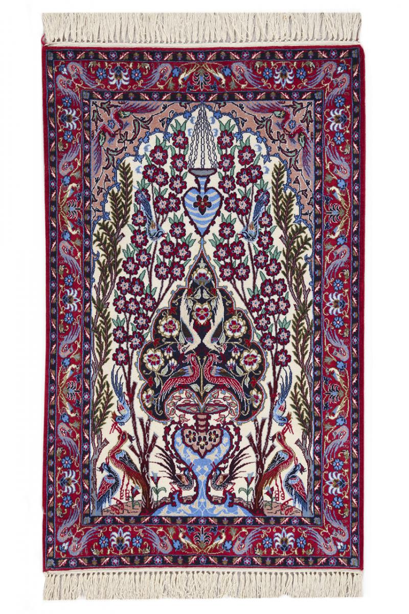 Persisk teppe Isfahan Silkerenning 99x71 99x71, Persisk teppe Knyttet for hånd