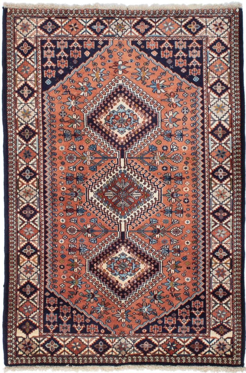 Tapis persan Yalameh 4'11"x3'4" 4'11"x3'4", Tapis persan Noué à la main