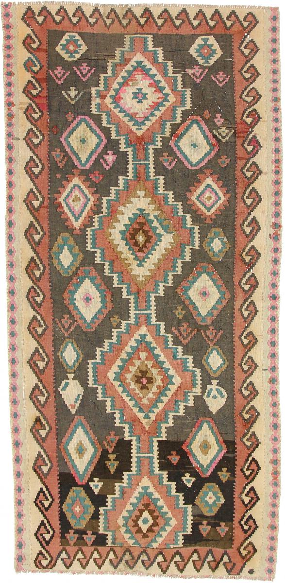 Persian Rug Kilim Fars Azerbaijan Antique 10'4"x5'1" 10'4"x5'1", Persian Rug Woven by hand