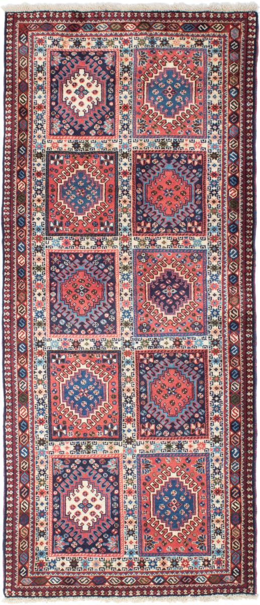 Persian Rug Yalameh 6'5"x2'8" 6'5"x2'8", Persian Rug Knotted by hand
