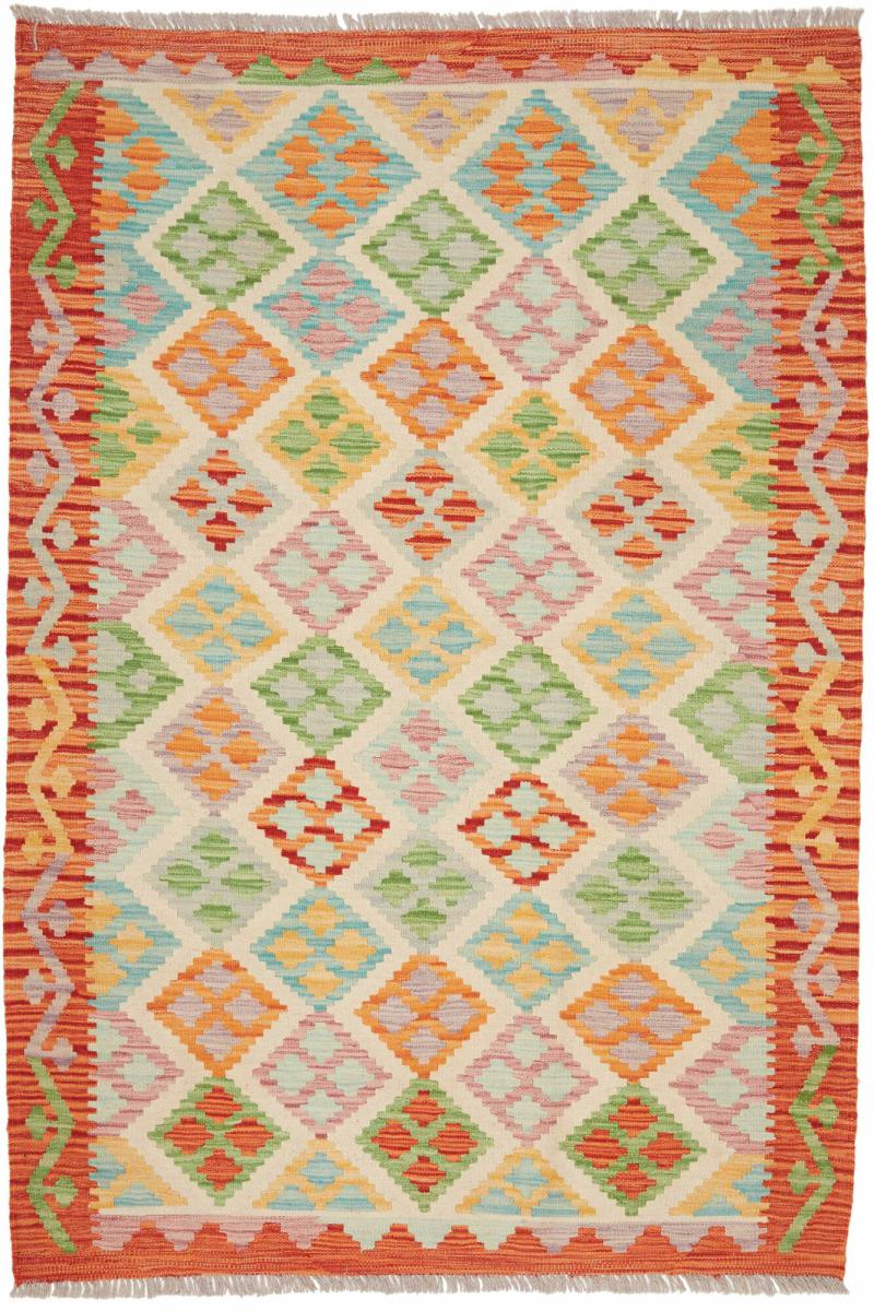 Afghan rug Kilim Afghan 6'1"x4'2" 6'1"x4'2", Persian Rug Woven by hand