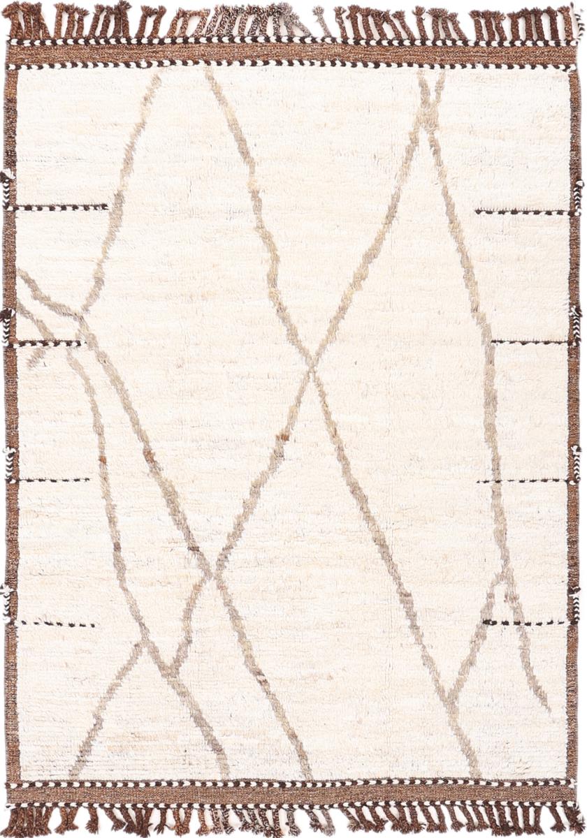 アフガンカーペット Berber Maroccan Atlas 6'9"x5'1" 6'9"x5'1",  ペルシャ絨毯 手織り