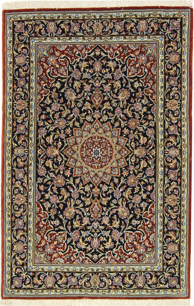 Tappeto persiano Isfahan Ordito in Seta 157x102 157x102, Tappeto persiano Annodato a mano