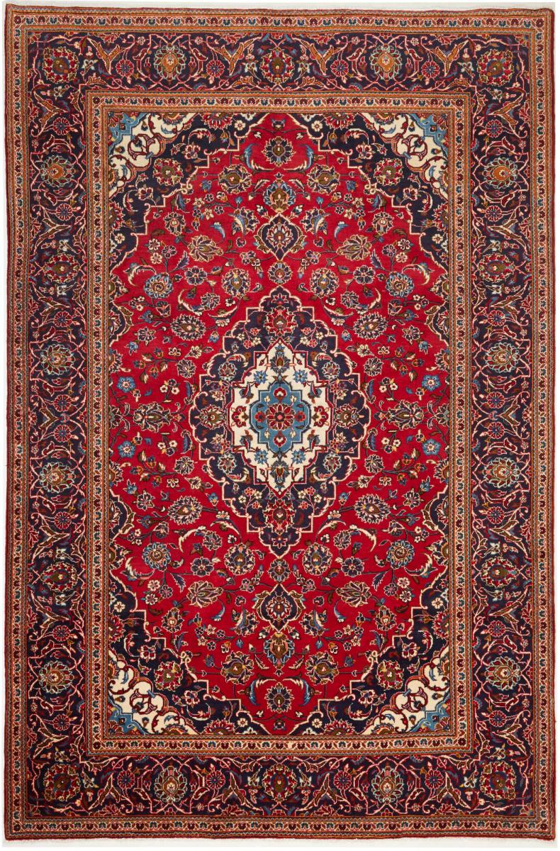 Tapis persan Kashan 9'11"x6'6" 9'11"x6'6", Tapis persan Noué à la main