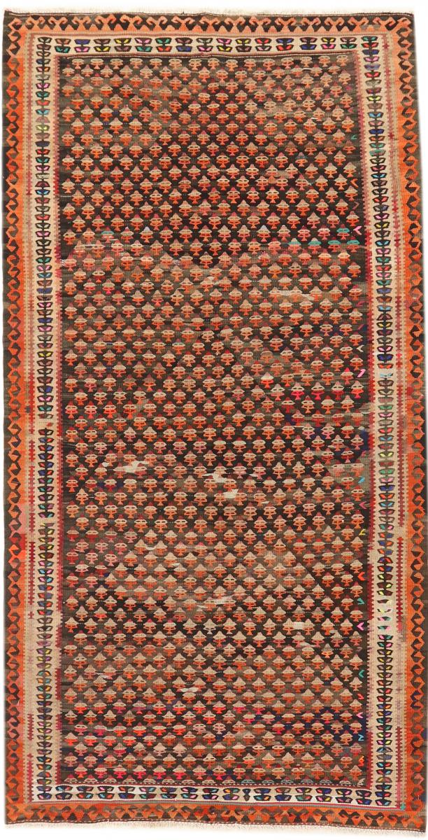 Perzisch tapijt Kilim Fars Azerbeidzjan Antiek 8'6"x4'6" 8'6"x4'6", Perzisch tapijt Handgeweven
