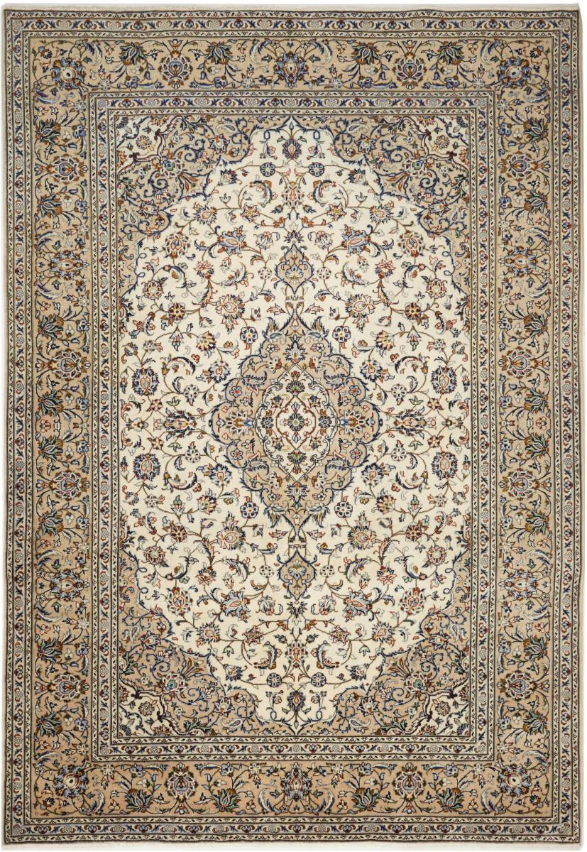  ペルシャ絨毯 カシャン 10'4"x7'3" 10'4"x7'3",  ペルシャ絨毯 手織り