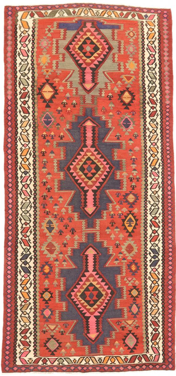 Perzisch tapijt Kilim Fars Azerbeidzjan Antiek 10'9"x5'1" 10'9"x5'1", Perzisch tapijt Handgeweven