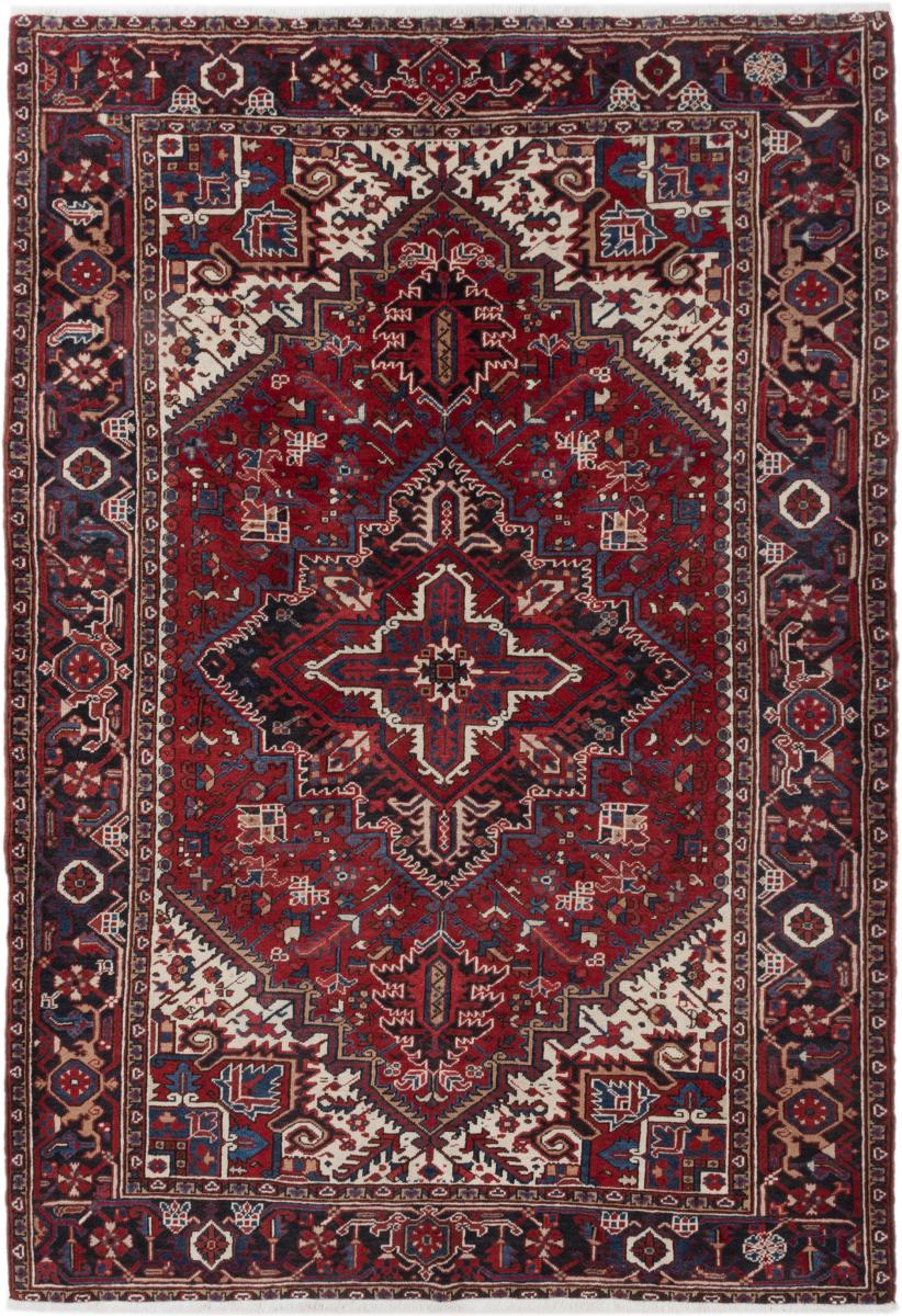 Persian Rug Heriz 9'7"x6'9" 9'7"x6'9", Persian Rug Knotted by hand
