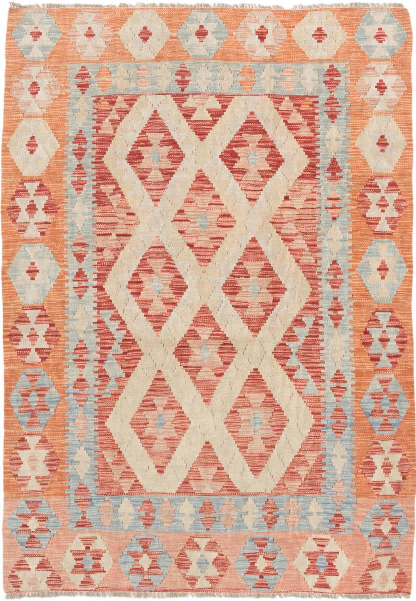 Afghan rug Kilim Afghan 6'0"x4'3" 6'0"x4'3", Persian Rug Woven by hand