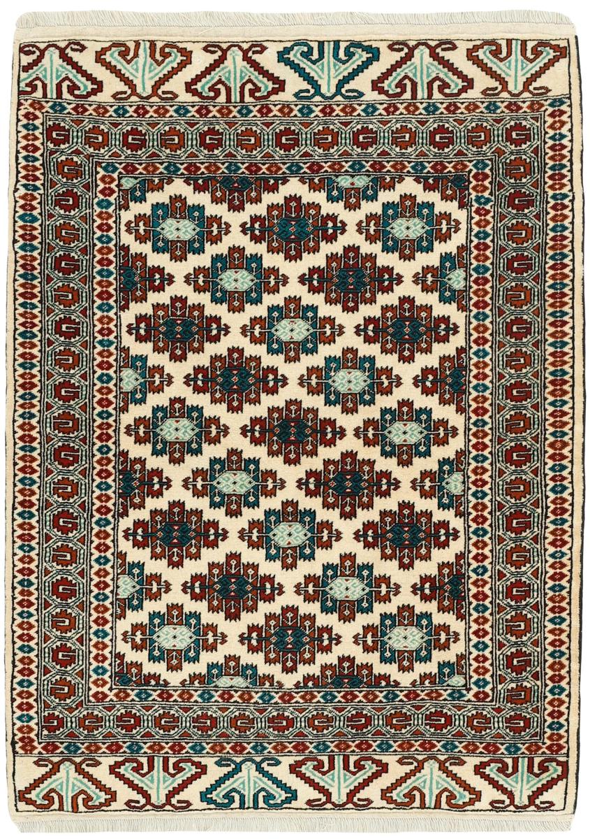 Persian Rug Turkaman 5'0"x3'8" 5'0"x3'8", Persian Rug Knotted by hand