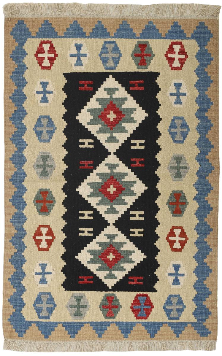 Alfombra persa Kilim Fars 5'0"x3'3" 5'0"x3'3", Alfombra persa Tejido a mano